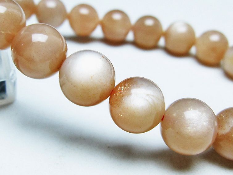 オレンジムーンストーン ブレスレット 10mm [t347-5592] 3枚目