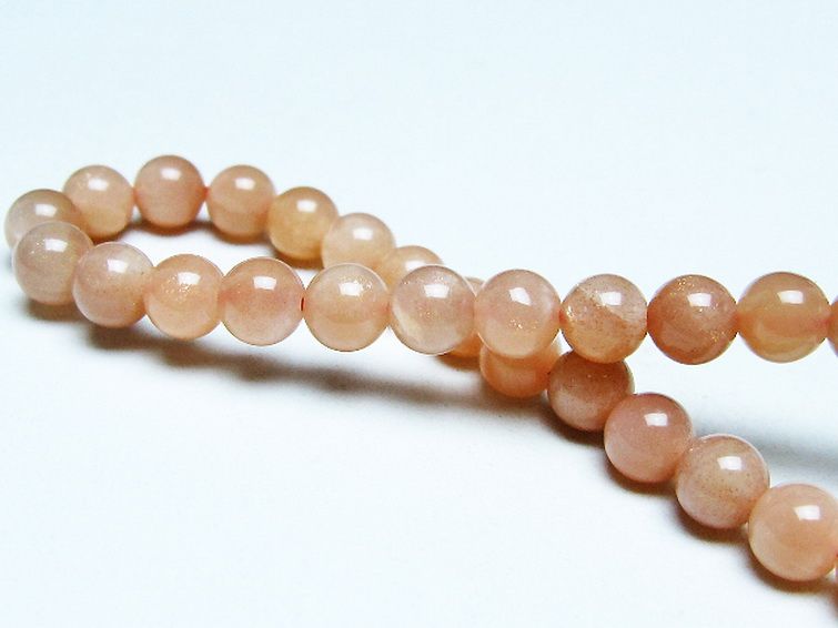 オレンジムーンストーン ブレスレット 6mm [t347-5602] 2枚目