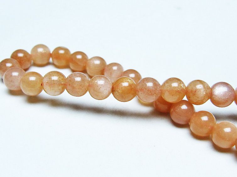 オレンジムーンストーン ブレスレット 6mm [t347-5640] 2枚目