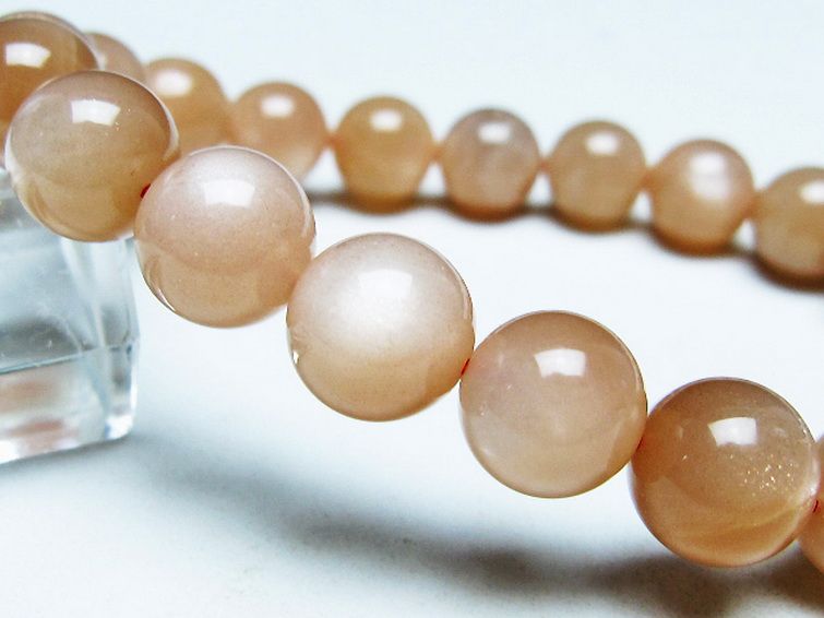 オレンジムーンストーン ブレスレット 10mm [T347-5653] 3枚目