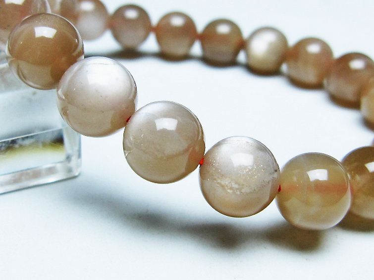 オレンジムーンストーン ブレスレット 10mm [T347-5661] 3枚目