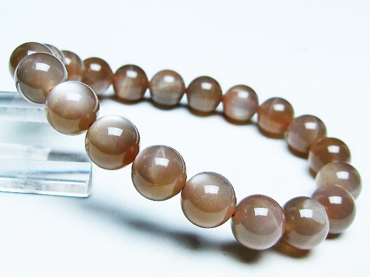 オレンジムーンストーン ブレスレット 10mm [t347-5663] 1枚目