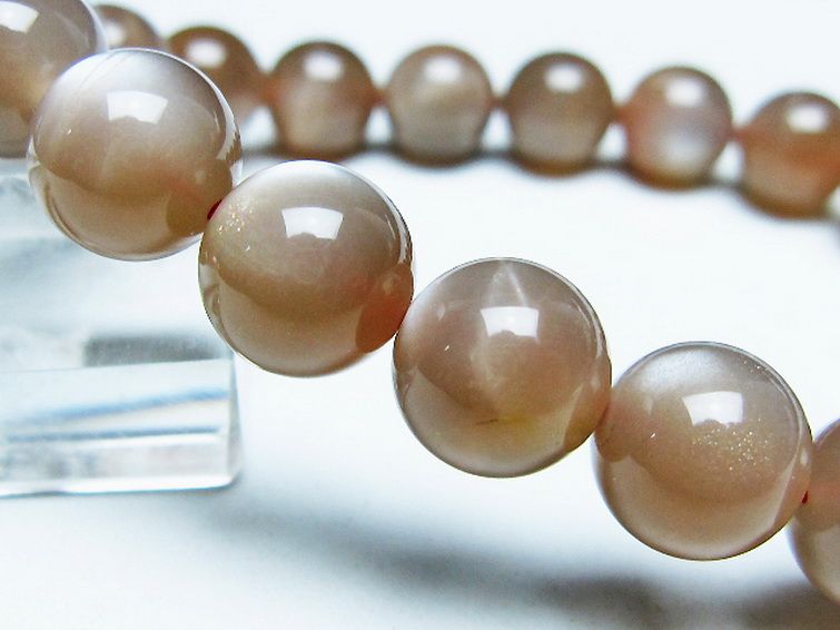 オレンジムーンストーン ブレスレット 10mm [t347-5663] 3枚目