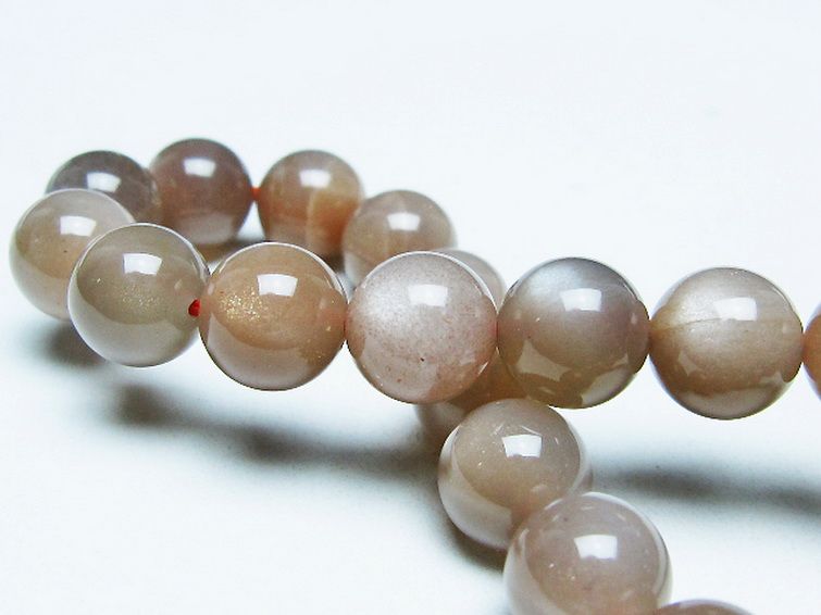 オレンジムーンストーン ブレスレット 10mm [T347-5666] 2枚目