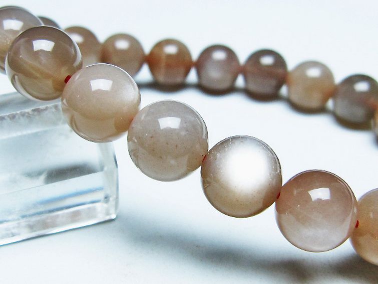 オレンジムーンストーン ブレスレット 10mm [T347-5666] 3枚目