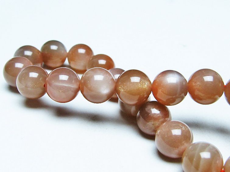 オレンジムーンストーン ブレスレット 10mm [T347-5668] 2枚目