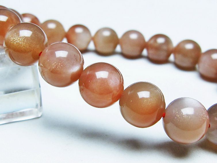 オレンジムーンストーン ブレスレット 10mm [T347-5668] 3枚目