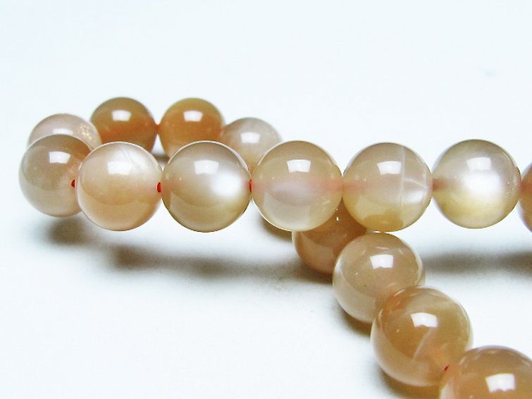 オレンジムーンストーン ブレスレット 10mm [T347-5670] 2枚目