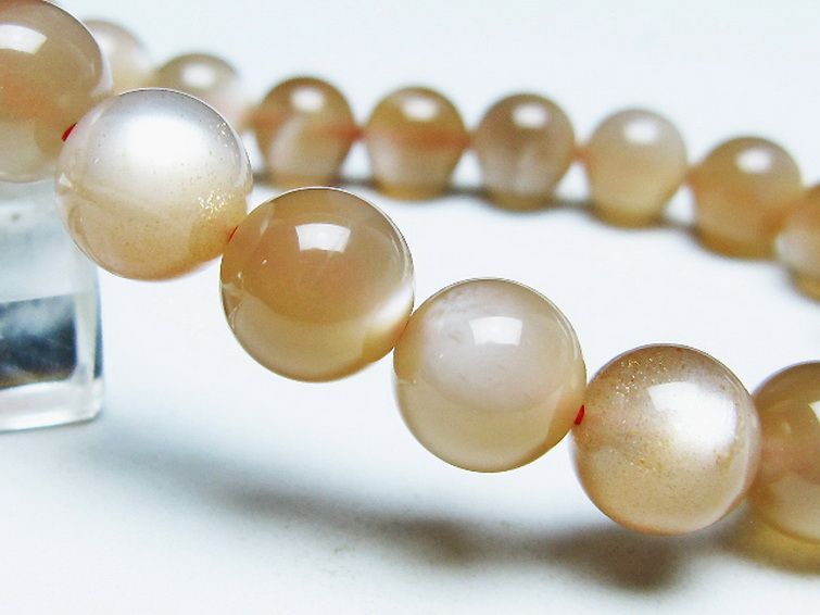 オレンジムーンストーン ブレスレット 10mm [T347-5670] 3枚目