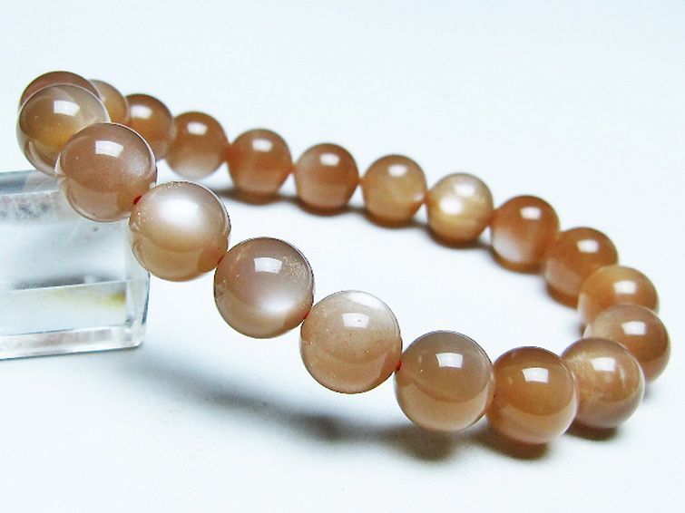 オレンジムーンストーン ブレスレット 10mm [t347-5671] 1枚目