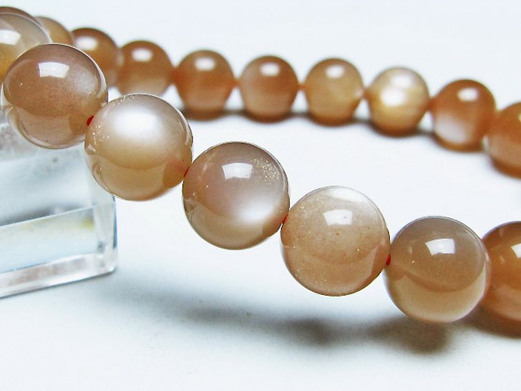 オレンジムーンストーン ブレスレット 10mm [t347-5671] 3枚目