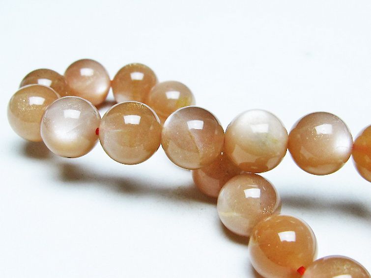 オレンジムーンストーン ブレスレット 11mm [T347-5674] 2枚目
