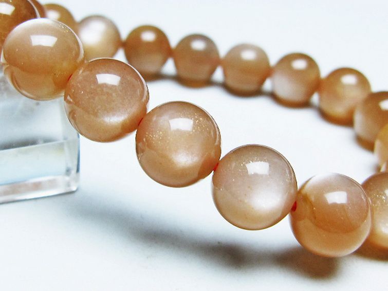 オレンジムーンストーン ブレスレット 11mm [T347-5674] 3枚目