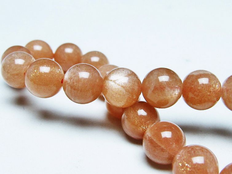 オレンジムーンストーン ブレスレット 10mm [t347-5692] 2枚目