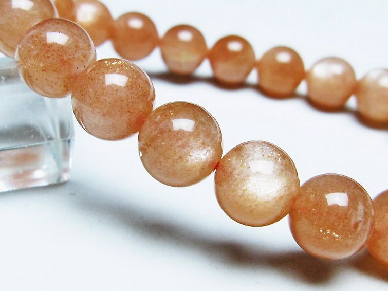 オレンジムーンストーン ブレスレット 10mm [t347-5692] 3枚目