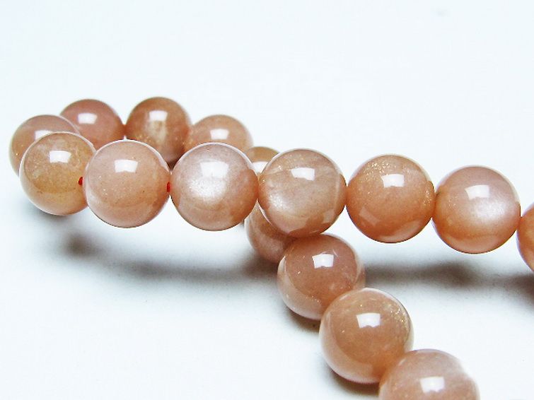 オレンジムーンストーン ブレスレット 10mm [T347-5694] 2枚目