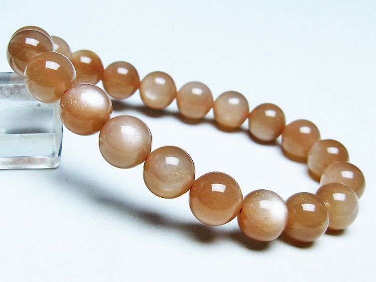 オレンジムーンストーン ブレスレット 10mm [t347-5696] 1枚目