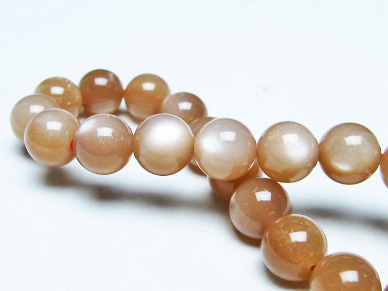 オレンジムーンストーン ブレスレット 10mm [t347-5696] 2枚目