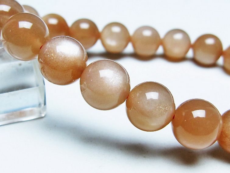 オレンジムーンストーン ブレスレット 10mm [t347-5696] 3枚目