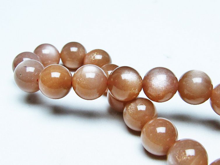 オレンジムーンストーン ブレスレット 10mm [T347-5698] 2枚目
