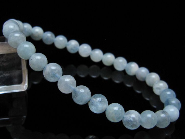 アクアマリン ブレスレット 6mm [t35-20278] 1枚目