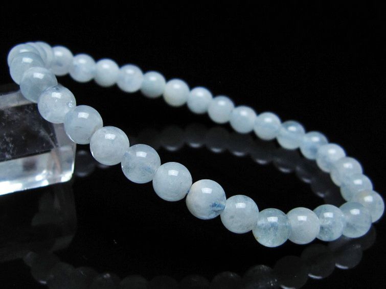 アクアマリン ブレスレット 6mm [t35-20720] 1枚目