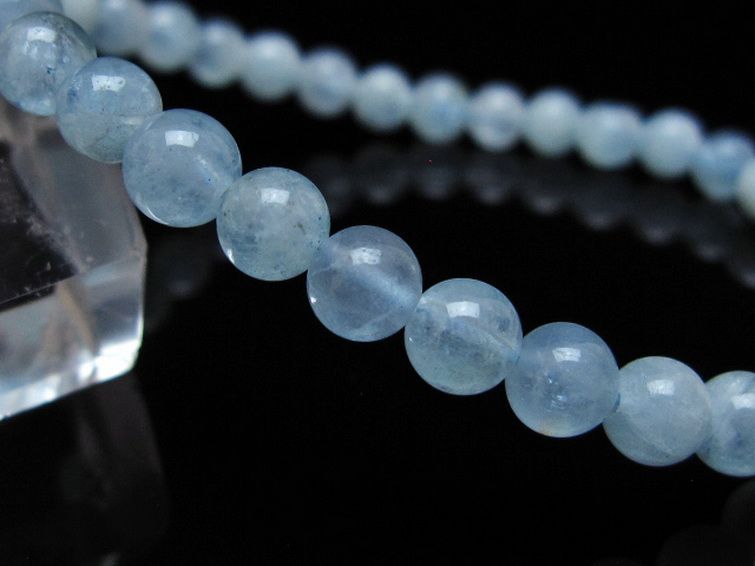 アクアマリン ブレスレット 5mm [t35-20754] 3枚目