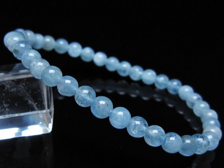 アクアマリン ブレスレット 5mm [t35-20803] 1枚目