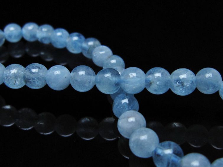 アクアマリン ブレスレット 5mm [t35-20803] 2枚目