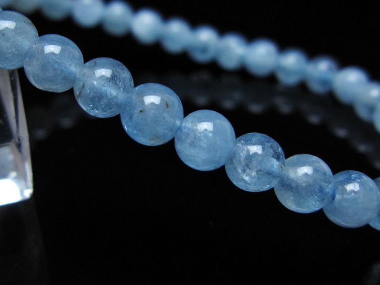 アクアマリン ブレスレット 5mm [t35-20803] 3枚目