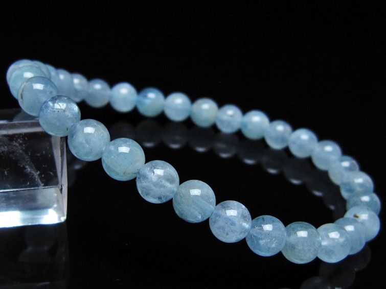 アクアマリン ブレスレット 6mm [t35-20815] 1枚目
