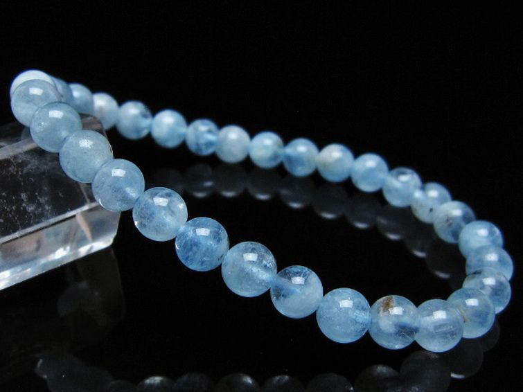 アクアマリン ブレスレット 6mm [t35-20822] 1枚目