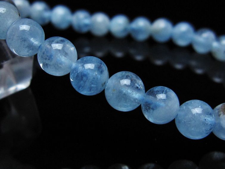 アクアマリン ブレスレット 6mm [t35-20822] 3枚目