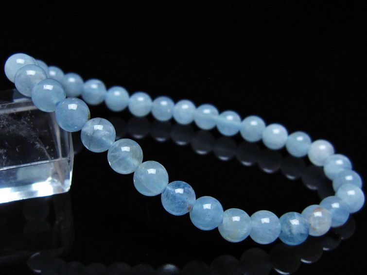 アクアマリン ブレスレット 5mm [t35-20830] 1枚目