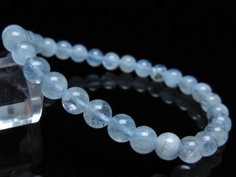 アクアマリン ブレスレット 6mm [t35-20838] 1枚目