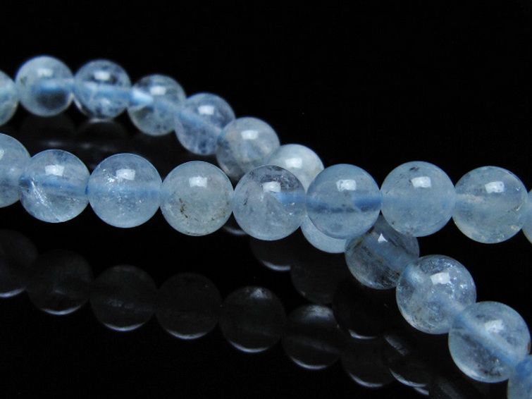 アクアマリン ブレスレット 6mm [t35-20838] 2枚目
