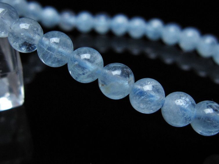 アクアマリン ブレスレット 5mm [t35-20843] 3枚目