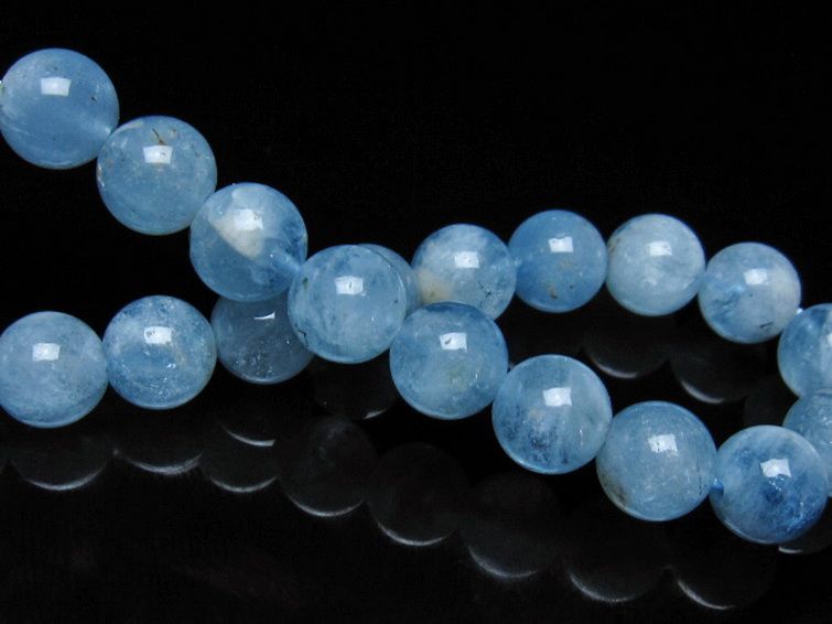 アクアマリン ブレスレット 9mm [t35-21012] 2枚目