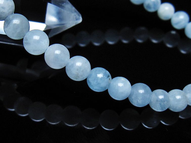 アクアマリン ブレスレット 6mm [t35-21057] 3枚目