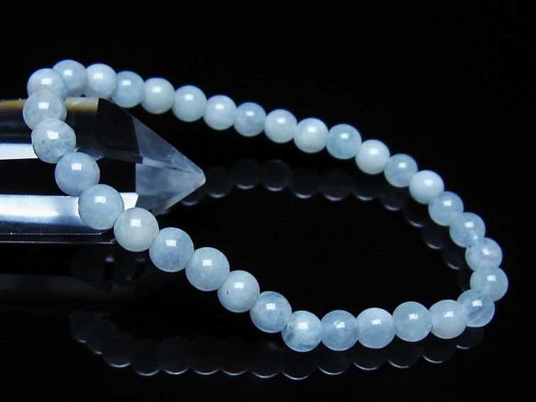 アクアマリン ブレスレット 6mm [t35-21059] 1枚目
