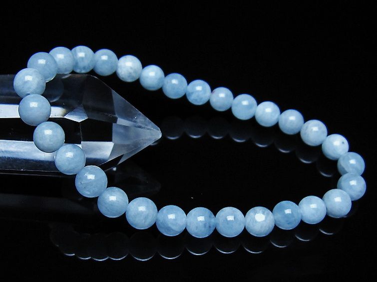 アクアマリン ブレスレット 6mm t35-21073の説明