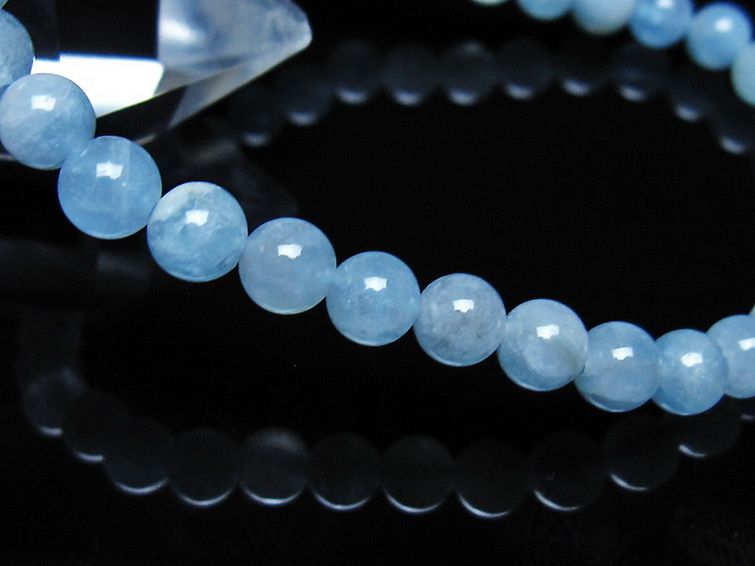 アクアマリン ブレスレット 5mm [t35-21081] 3枚目