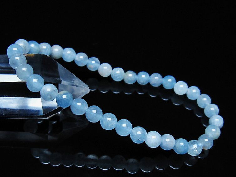 アクアマリン ブレスレット 5mm [t35-21082] 1枚目