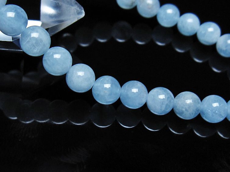 アクアマリン ブレスレット 6mm [t35-21099] 3枚目