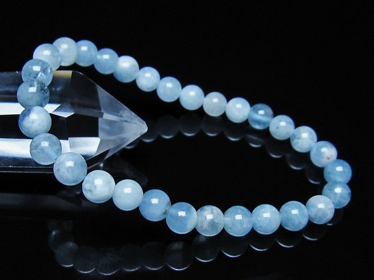 アクアマリン ブレスレット 6mm [t35-21101] 1枚目