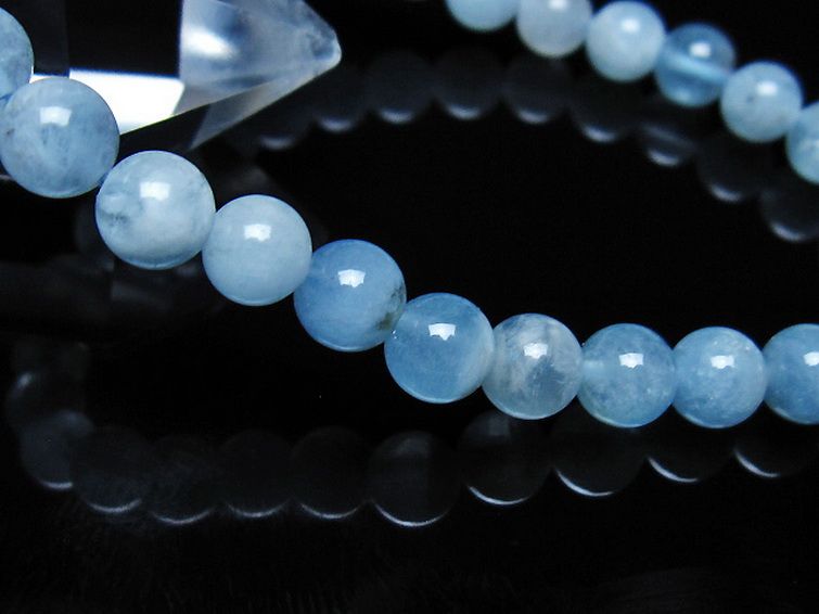 アクアマリン ブレスレット 6mm [t35-21101] 3枚目