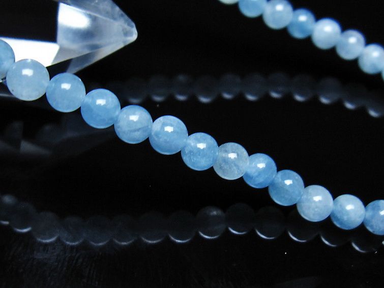アクアマリン ブレスレット 4mm [t35-21103] 3枚目