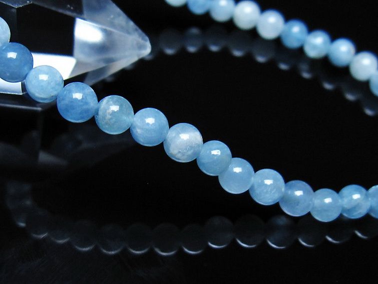 アクアマリン ブレスレット 4mm [t35-21104] 3枚目