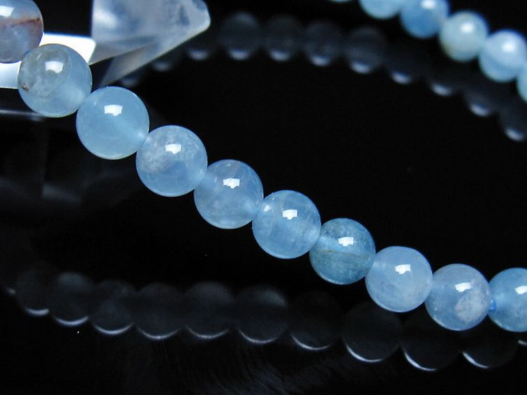 アクアマリン ブレスレット 5mm [t35-21108] 3枚目
