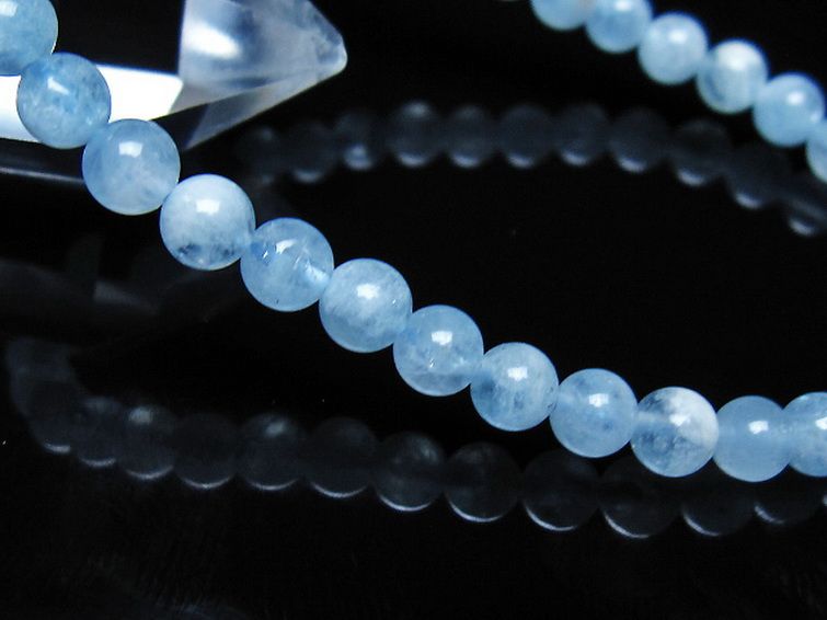 アクアマリン ブレスレット 5mm [t35-21112] 3枚目